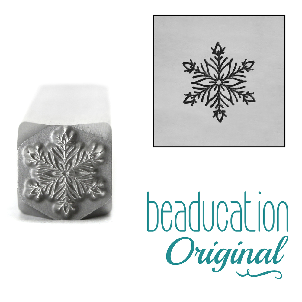 Metal Stamping Tools 2020 Snowflake Metal Design Stamp, 8.2mm - Beaducation Original